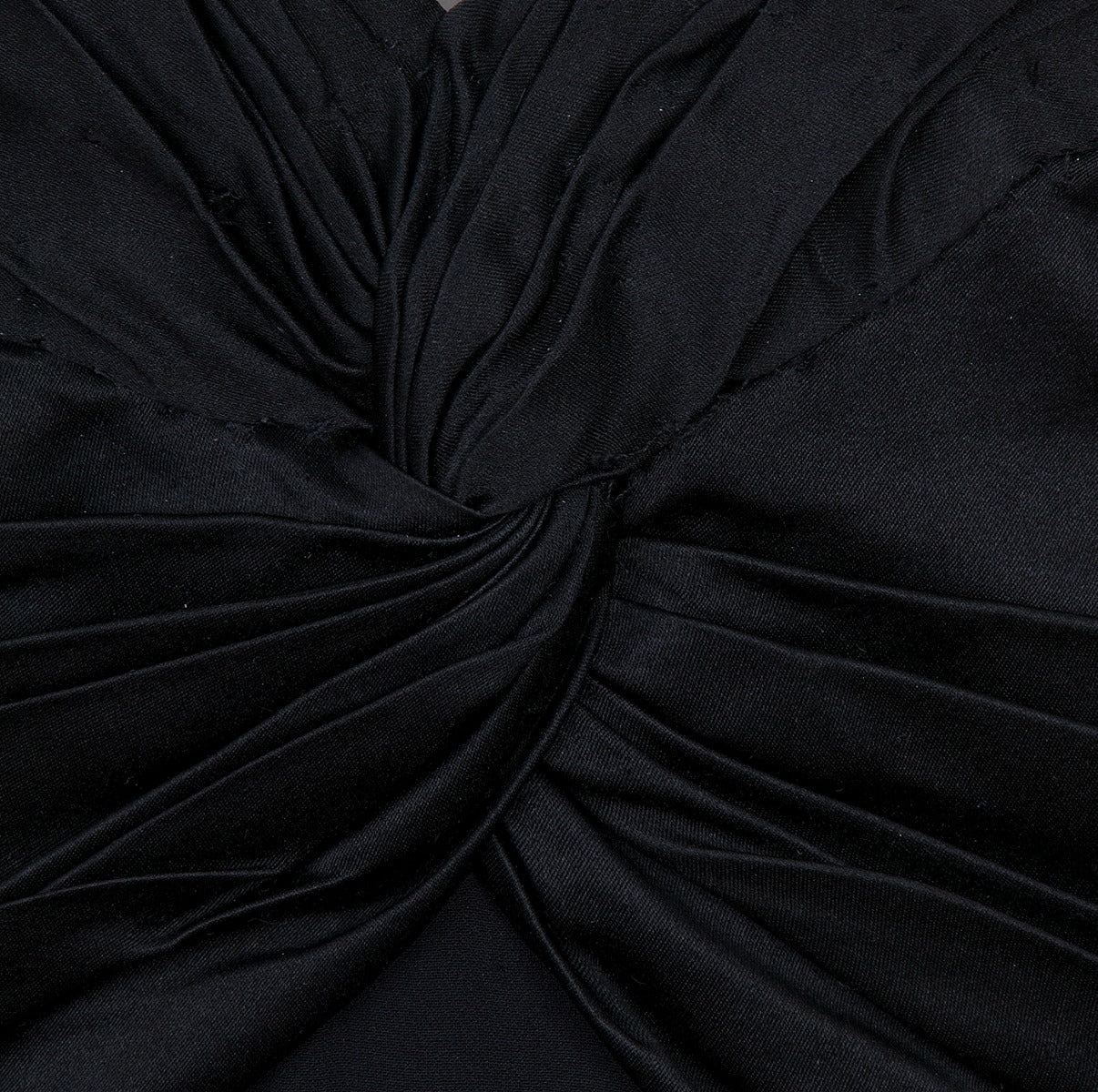Black Gathered Top Long Dress