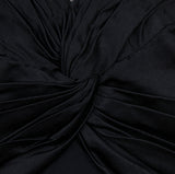 Black Gathered Top Long Dress