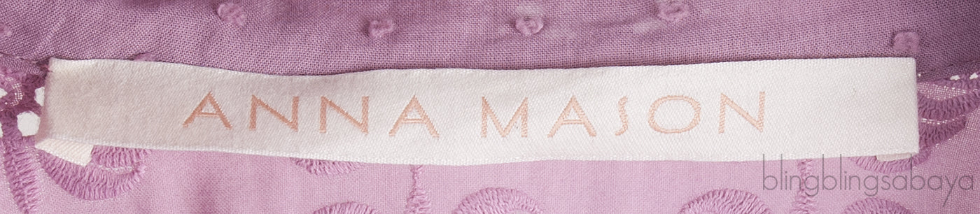 Pink Broiderie Anglaise Cotton Wrap Maxi Dress