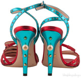 Crystal Hand Applique Emb. Sandals