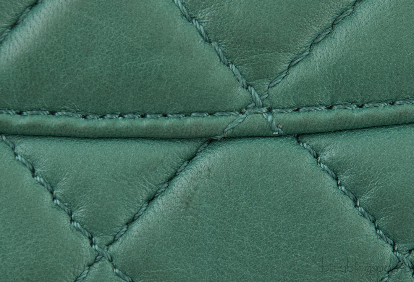 Green Quilted Single Flap Maxi GHW