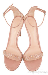 Glam Nude Crystal Sandals