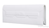Shadow White Kelly Cut Pochette Swift