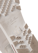 Loro Piana My Wind Beige Nylon and Gold Leather Sneakers