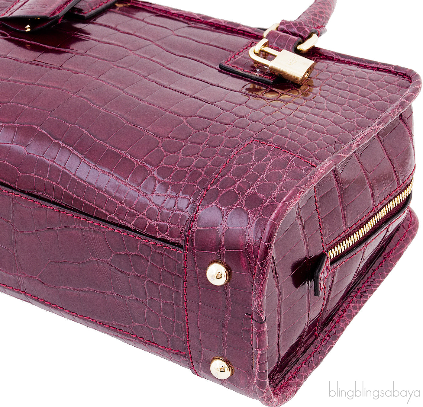 Amazona 23 Bordeaux Crocodile Bag