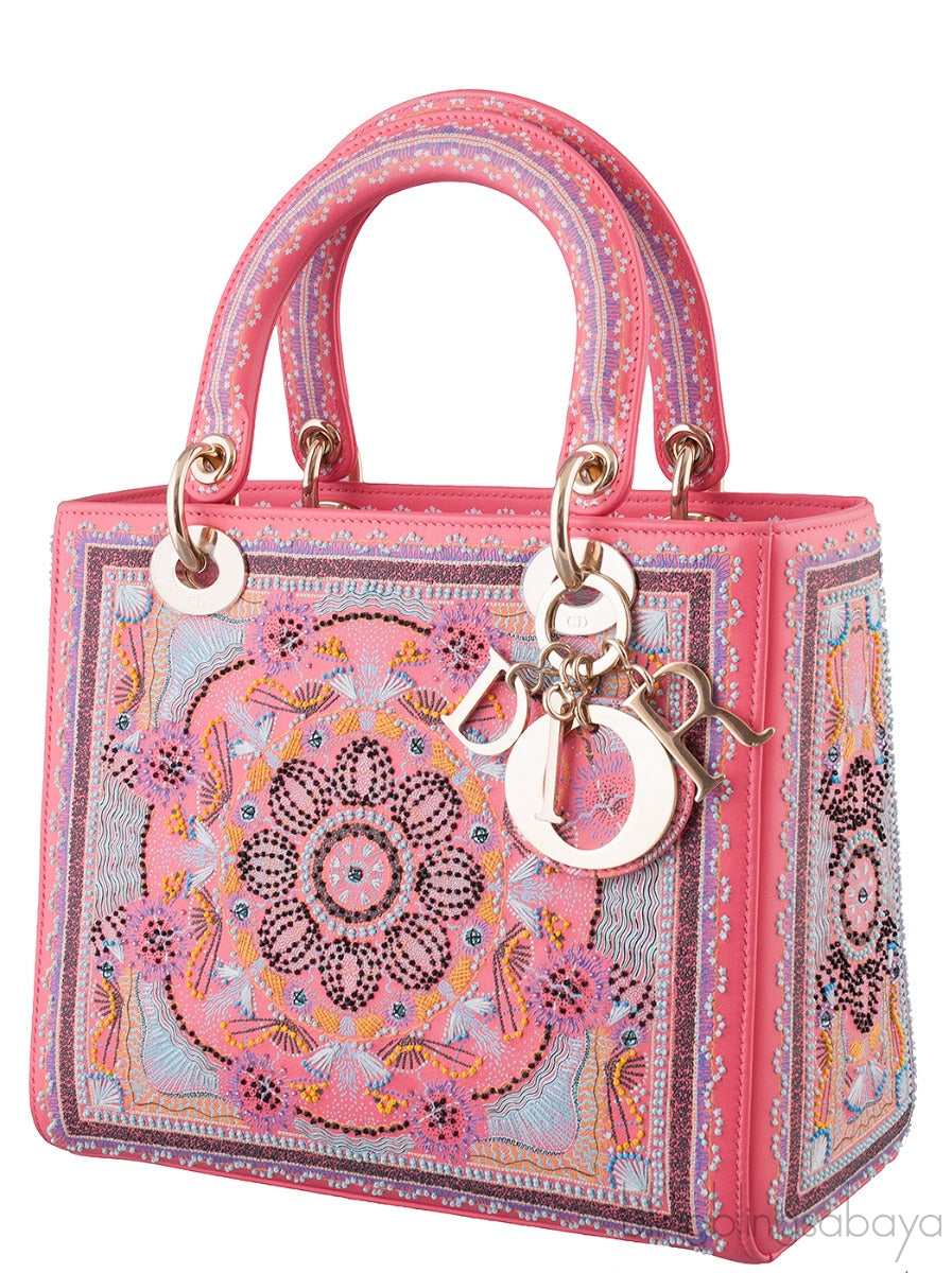 Lady Dior Multicolor Light Pearls & Thread Embroidery
