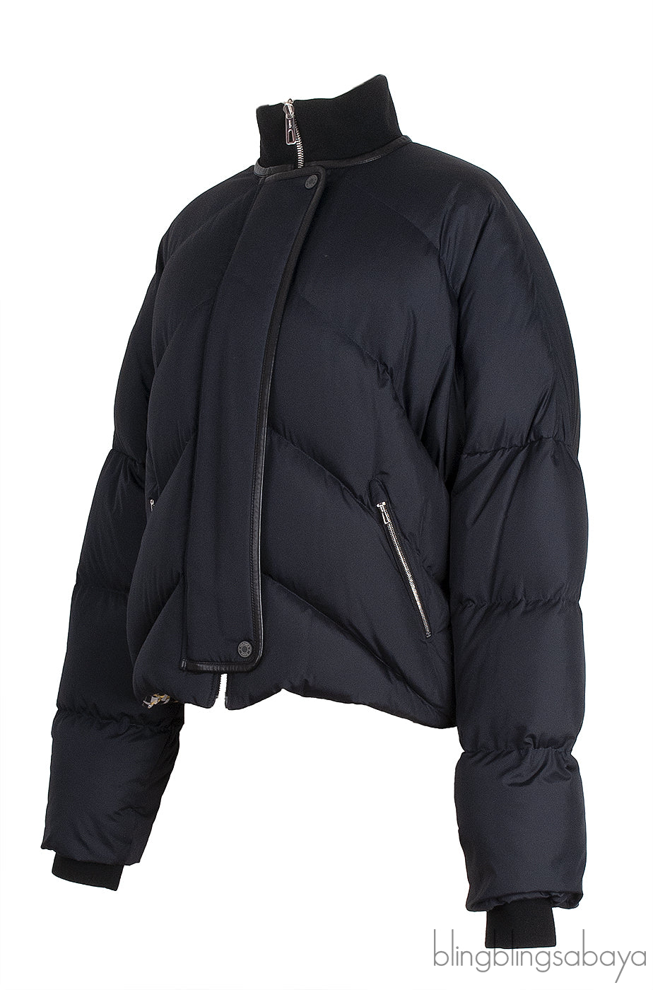 Hermes Reversible Black and Printed Bomber Jacket