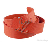 Louis Vuitton Epi Leather Logo Initial Orange Belt