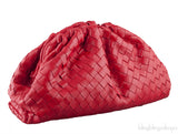 The Pouch Red Woven Clutch