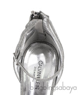 Glittery Silver Crystal Sandals