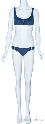 Stretch Blue Bikini & top