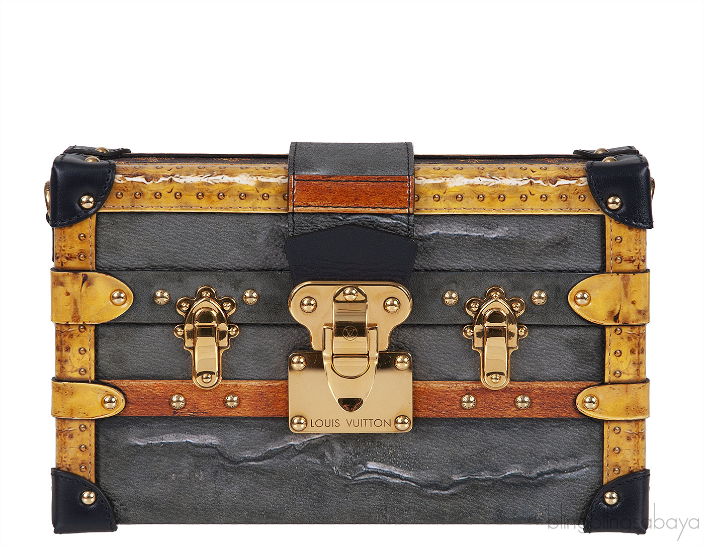 Louis Vuitton Grey Printed Petite Malle GHW