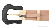 Yellow & Black Python Print Belt