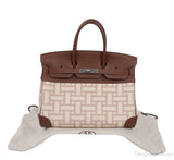 Birkin 35 Mosaic Canvas Buffalo PHW