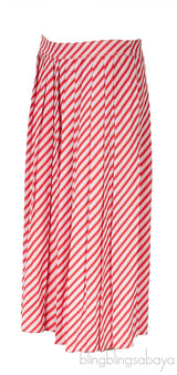 Wide Leg Red & White Trouser