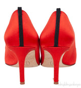 Sarah Jessica Parker Red Satin Crystal Embellished Heels