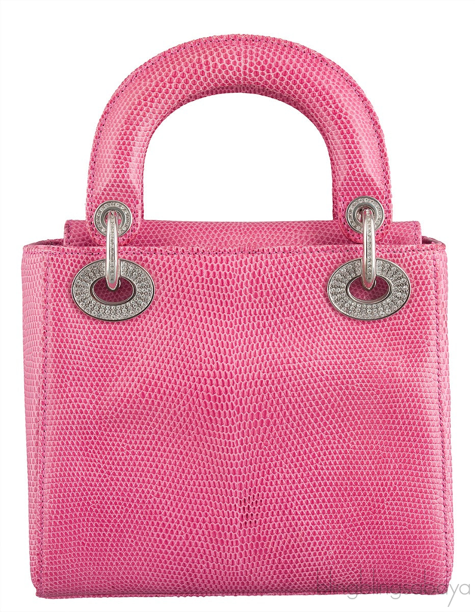 Lady Dior Pink Mini Lizard