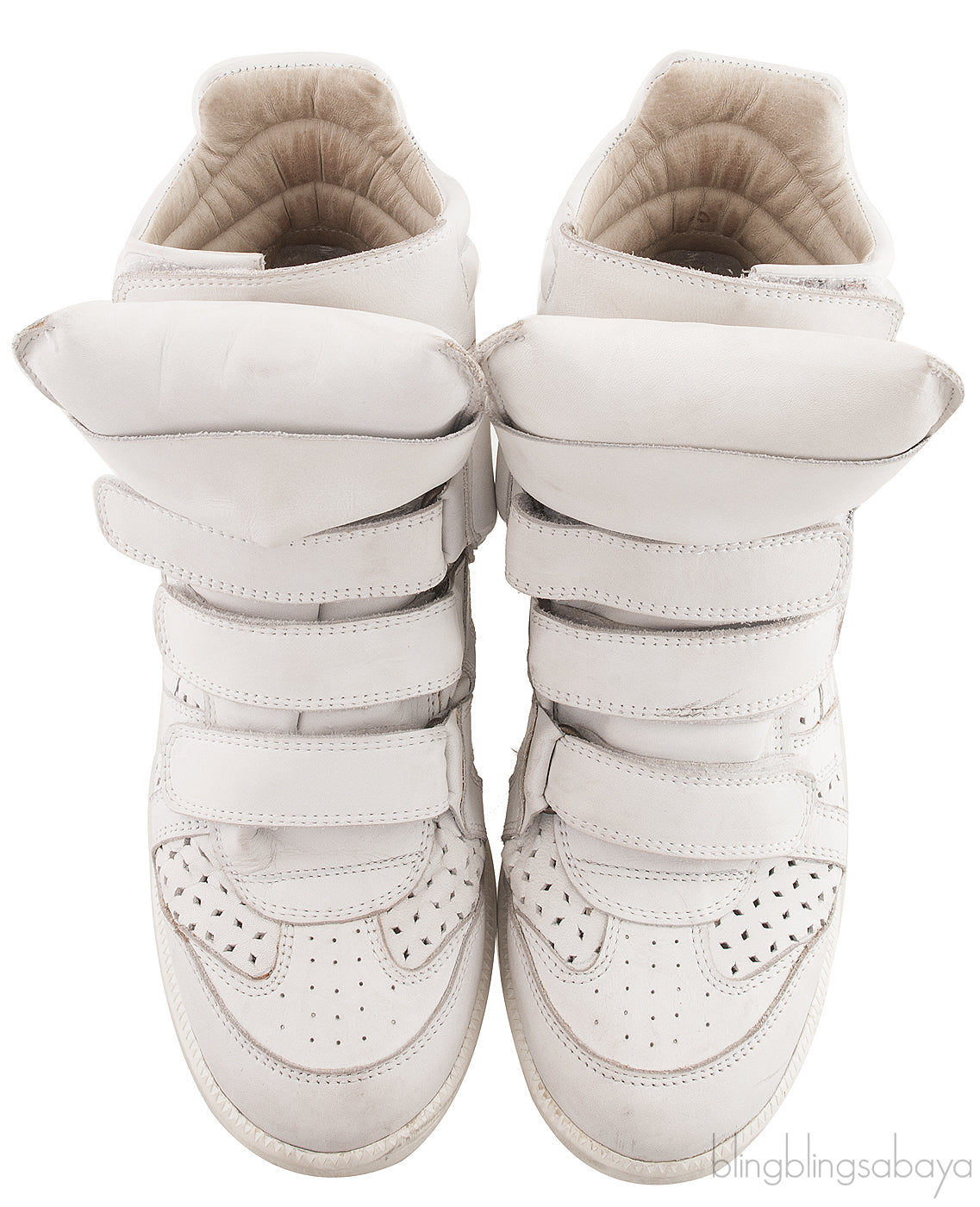 White Leather Bird Sneakers
