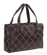 Chanel Wild Stitch CC Coffee Brown Handbag
