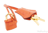 Kelly 25 Tangerine Ostrich Sellier