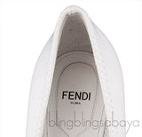 White Mary Jane FF Strap Heels