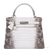 Hermes Kelly 28 Himalaya Crocodile Bag PHW