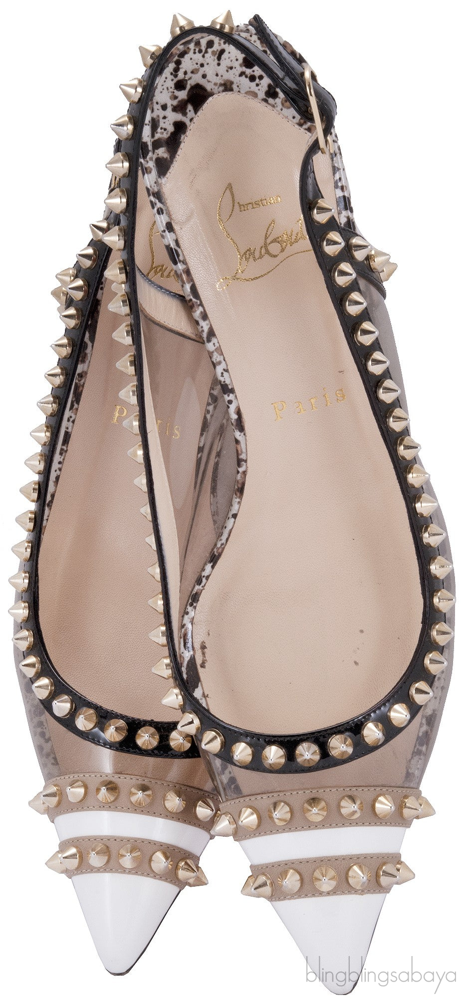 Manovra Studded Pvc Slingback Pumps