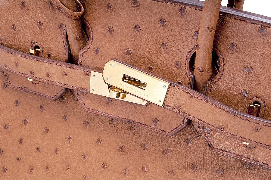 Birkin 30 Cognac Ostrich GHW
