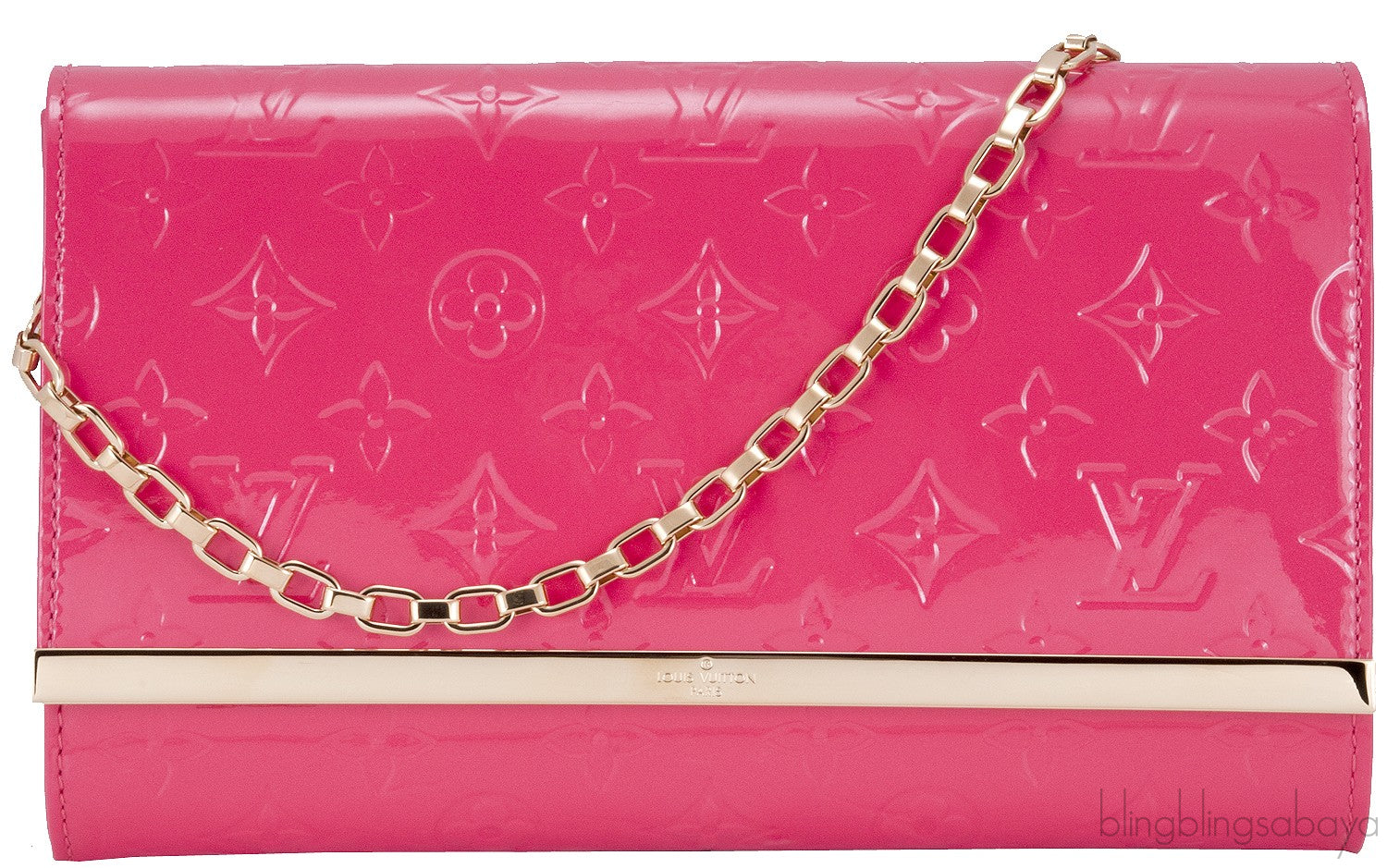 Ana Vernis Pochette Chain Clutch Bag