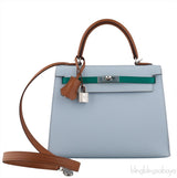 Kelly 25 Tri-color Epsom Sellier