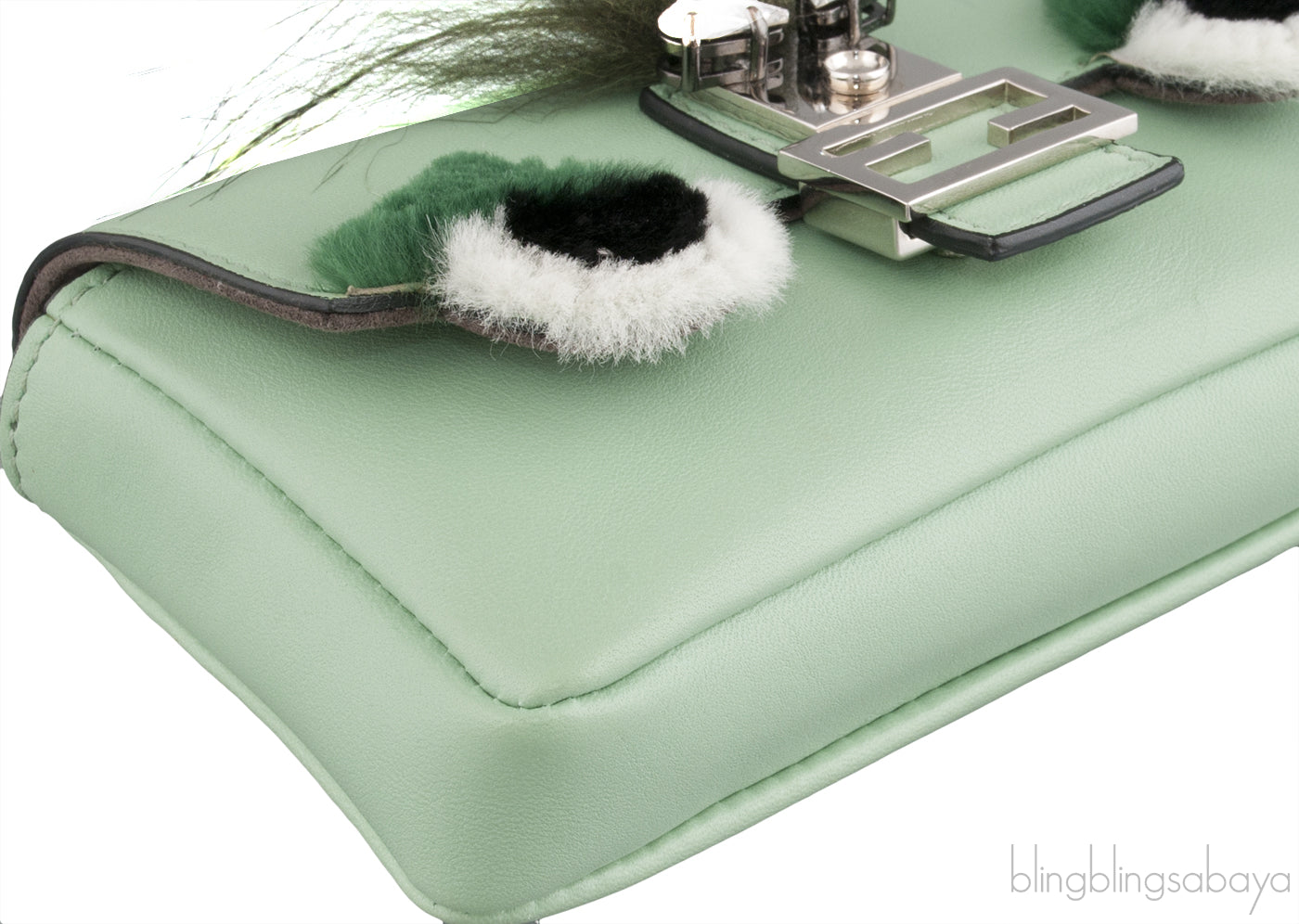 Green Micro Baguette Monster Bag