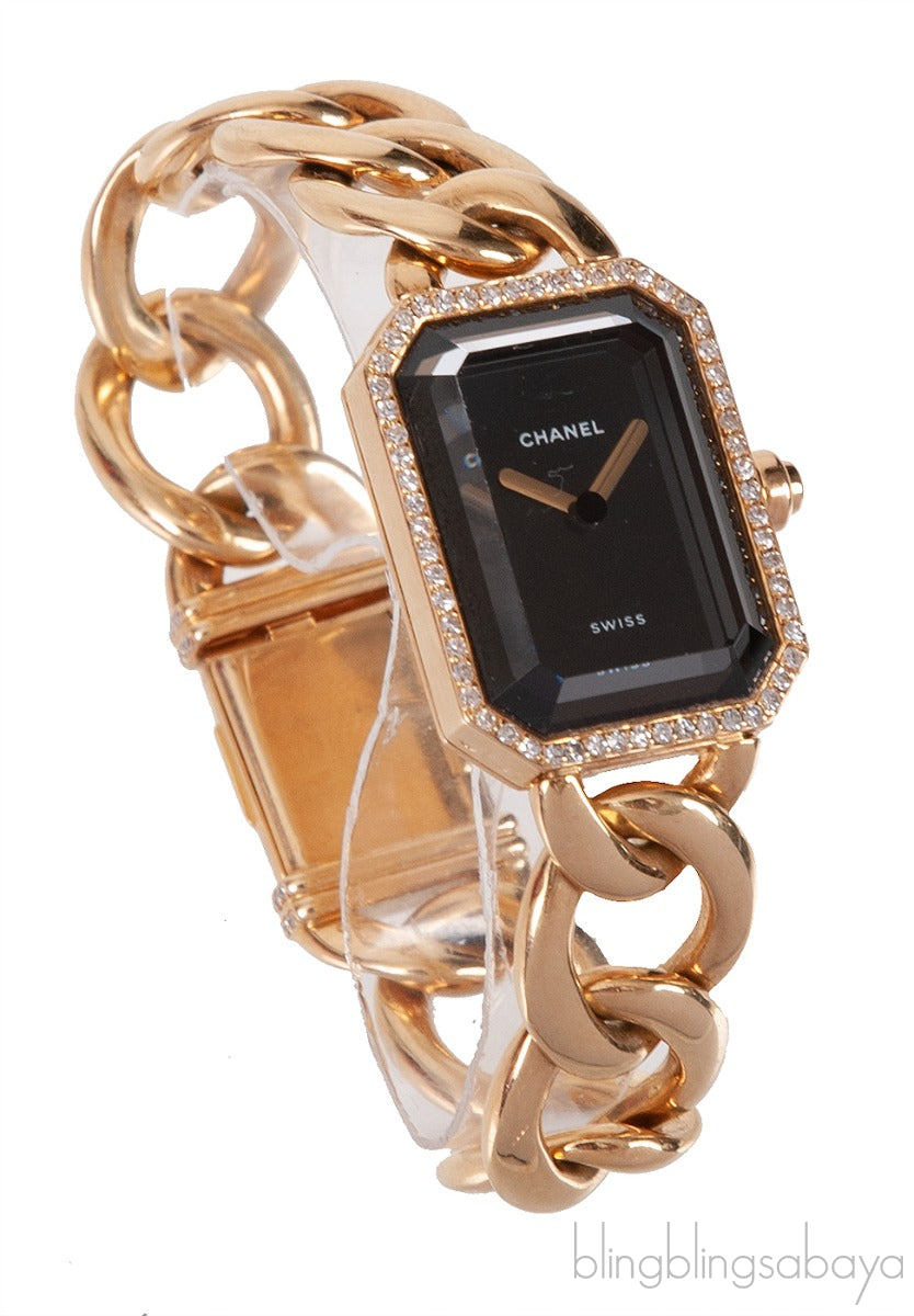 Chanel Premiere Yellow Gold 18k & Black Diamonds Watch