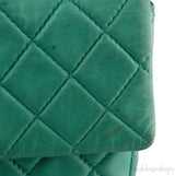 Green Quilted Single Flap Maxi GHW