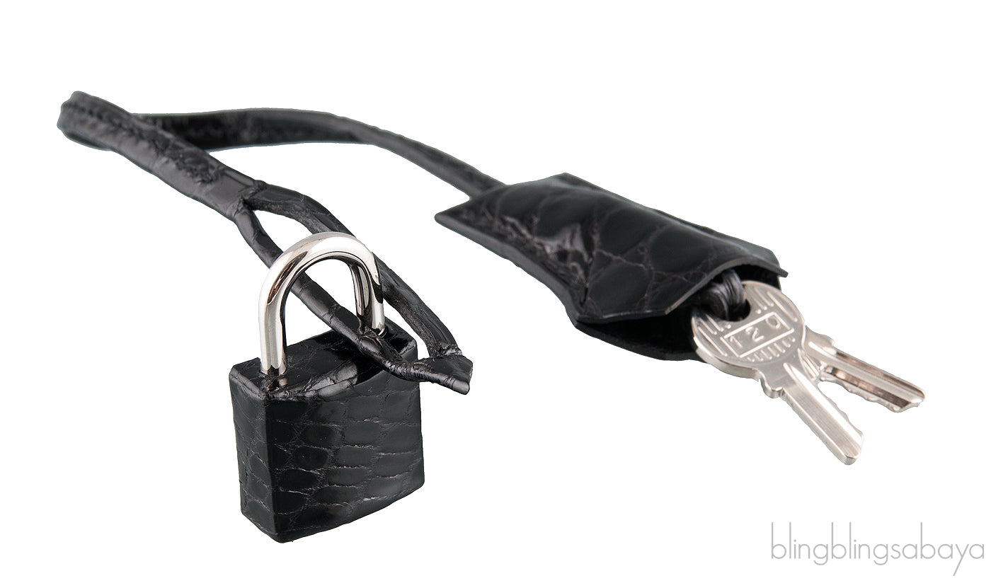 Kelly 35 Black Croc Sellier PHW