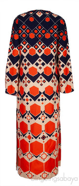 Printed Silk & Wool Cady Maxi Dress
