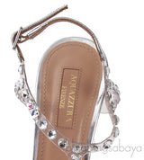 PVC T-strap Crystal Sandals