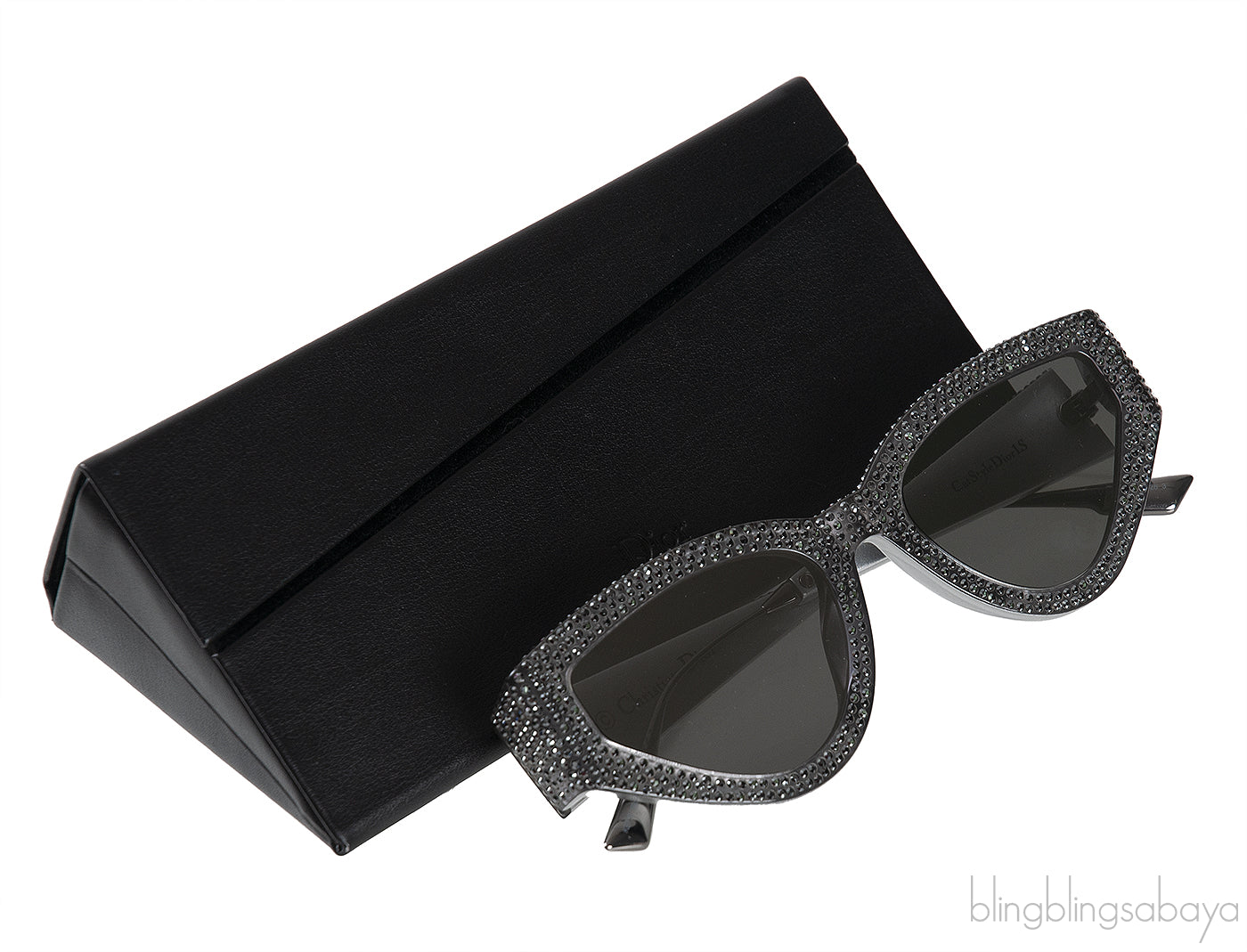 CatStyleDior 1S Grey Crystal Sunglasses