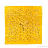 Silk Goyardine Yellow Scarf