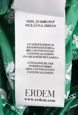 Oleanna Asymmetric Emb. Cotton Silk Midi Dress