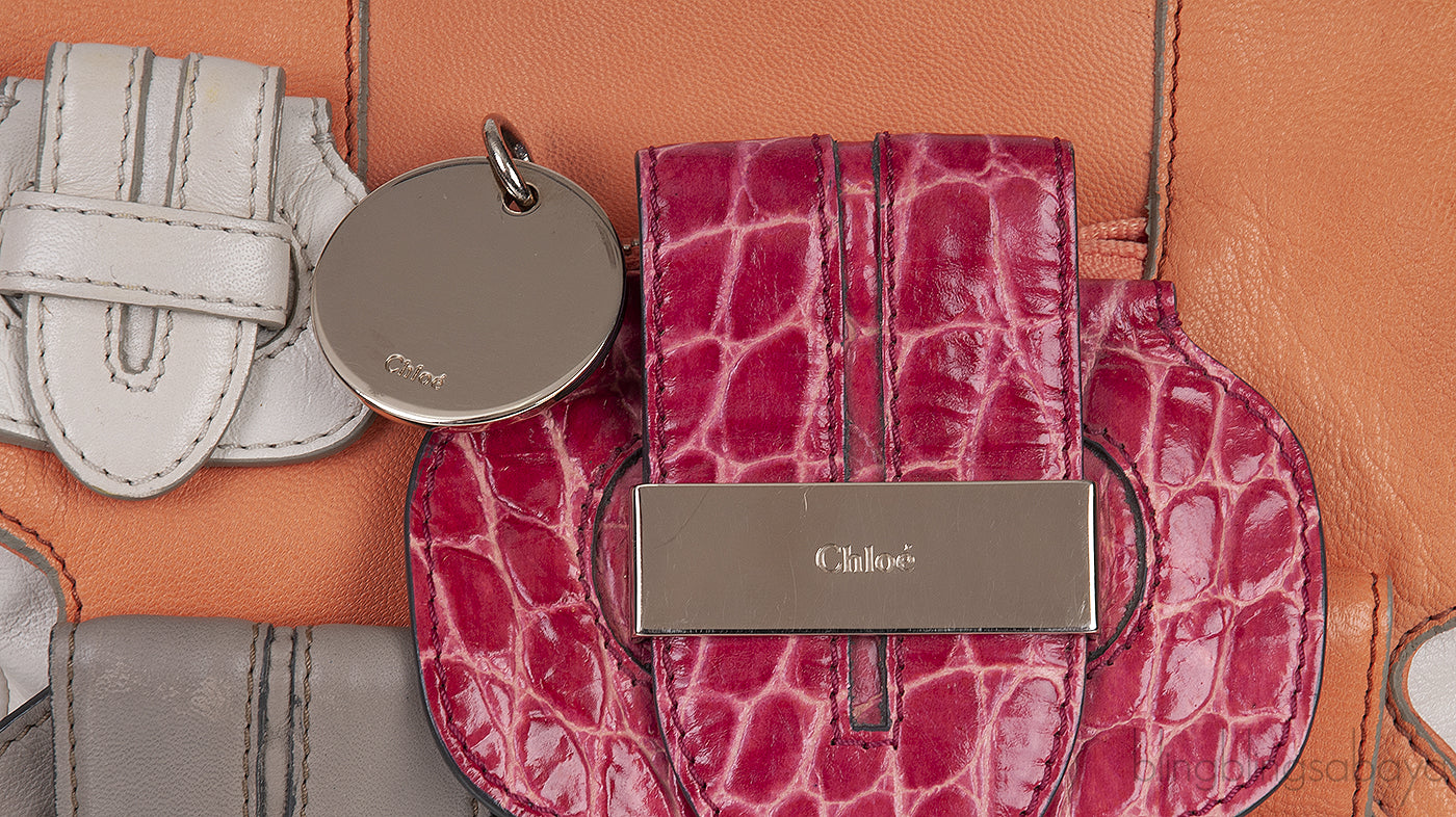 Multicolor Leather Saskia CLutch