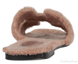 Hermes Oran Teddy Bear Brown Sandals