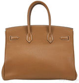 Birkin 35 Gold Togo PHW