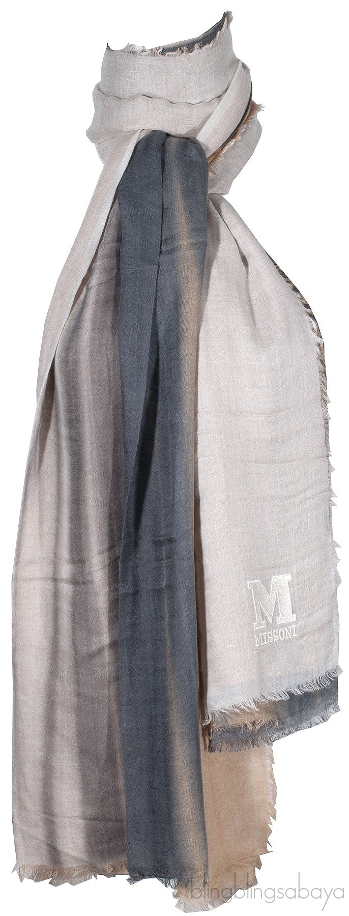 Tri-color Wide Shawl