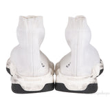 Speed Stretch-knit White High Top Kids Sneakers