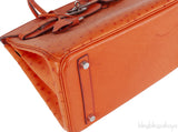 Hermes Birkin 30 Orange Ostrich PHW