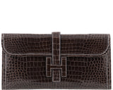 Jige Clutch Crocodile Graphite