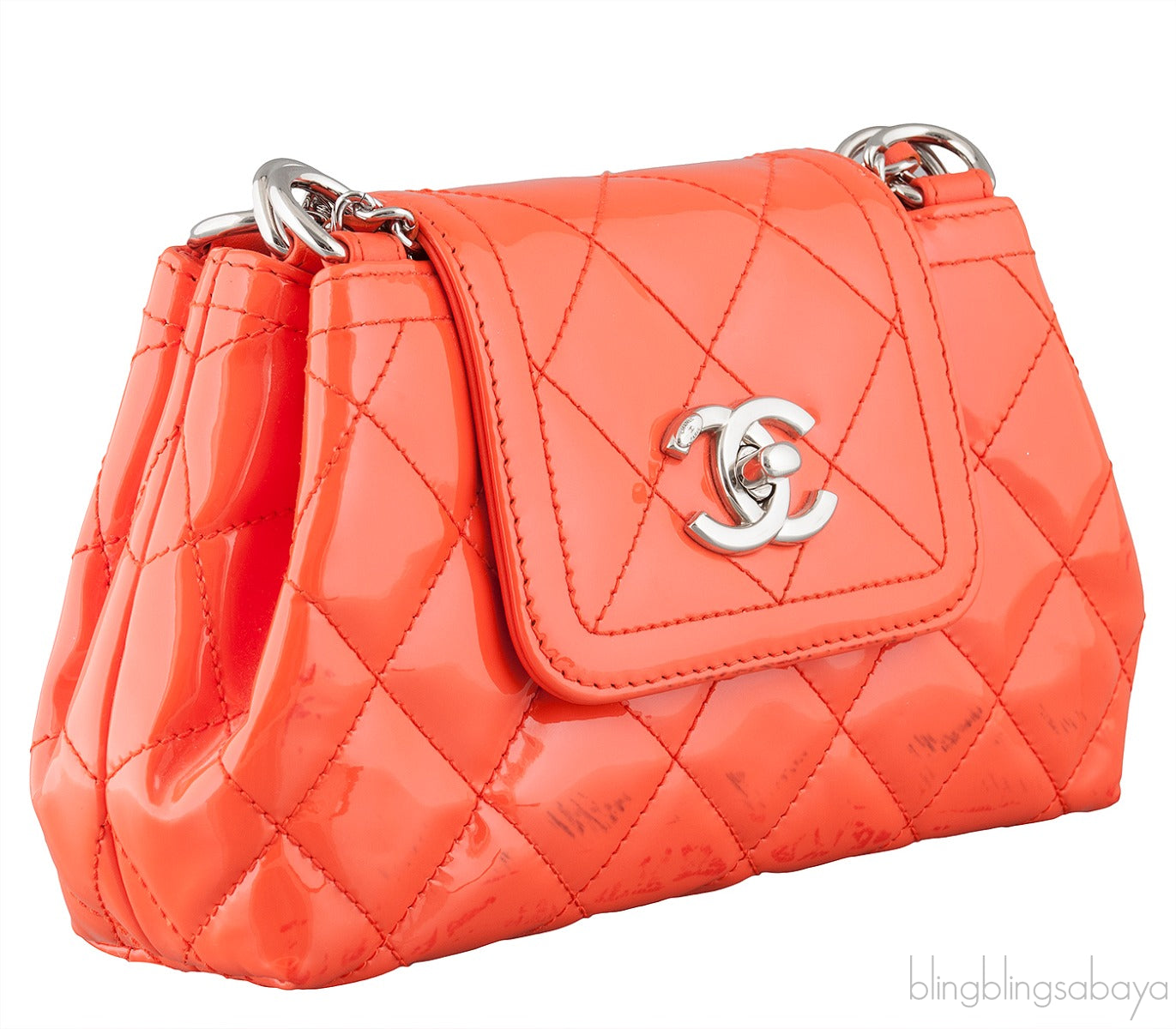 Coco Shine Accordion Patent Mini Bag