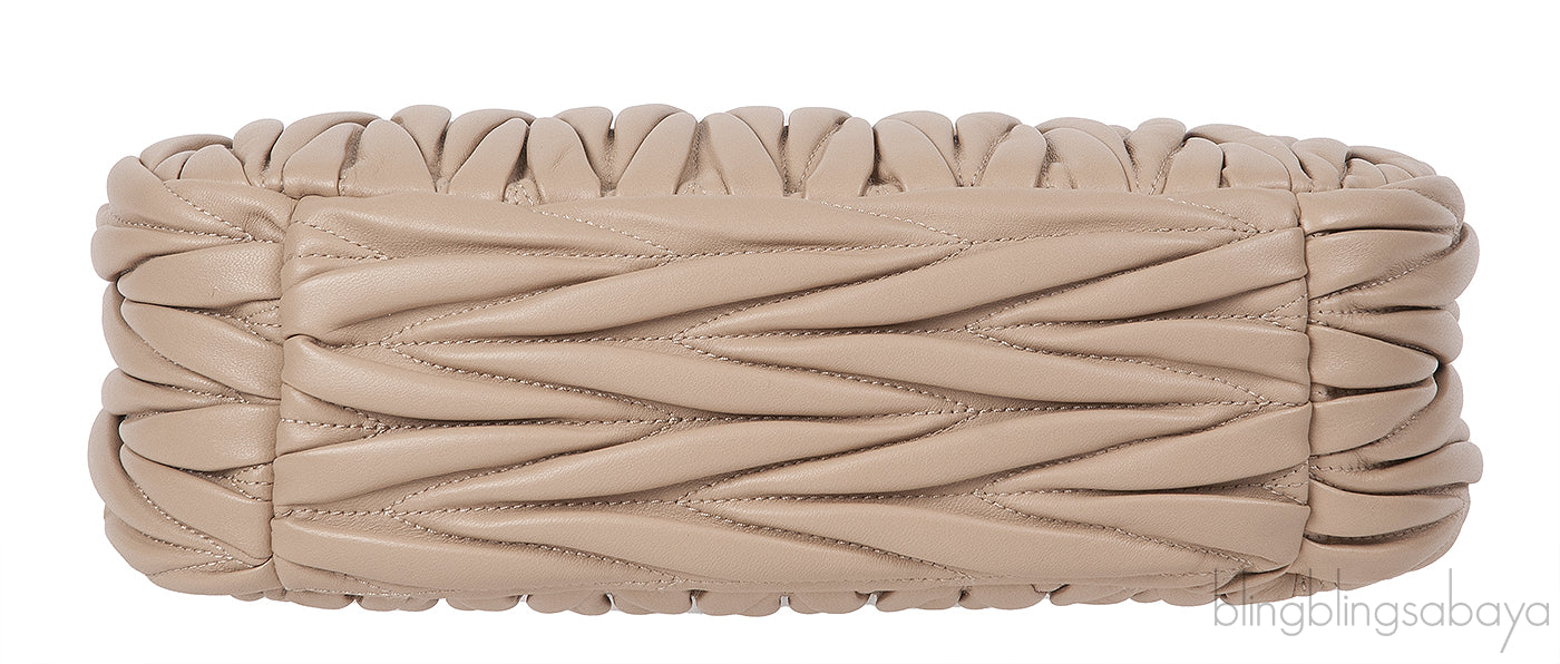 Miu Miu Beige Wander Matellase Nappa Handbag