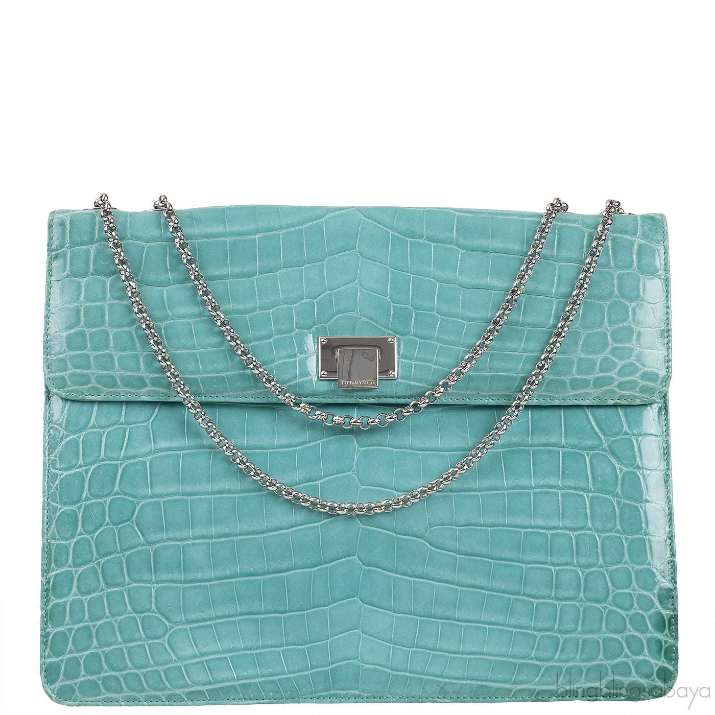 Glazed Crocodile Lunchbox Large Tiffany Blue Bag