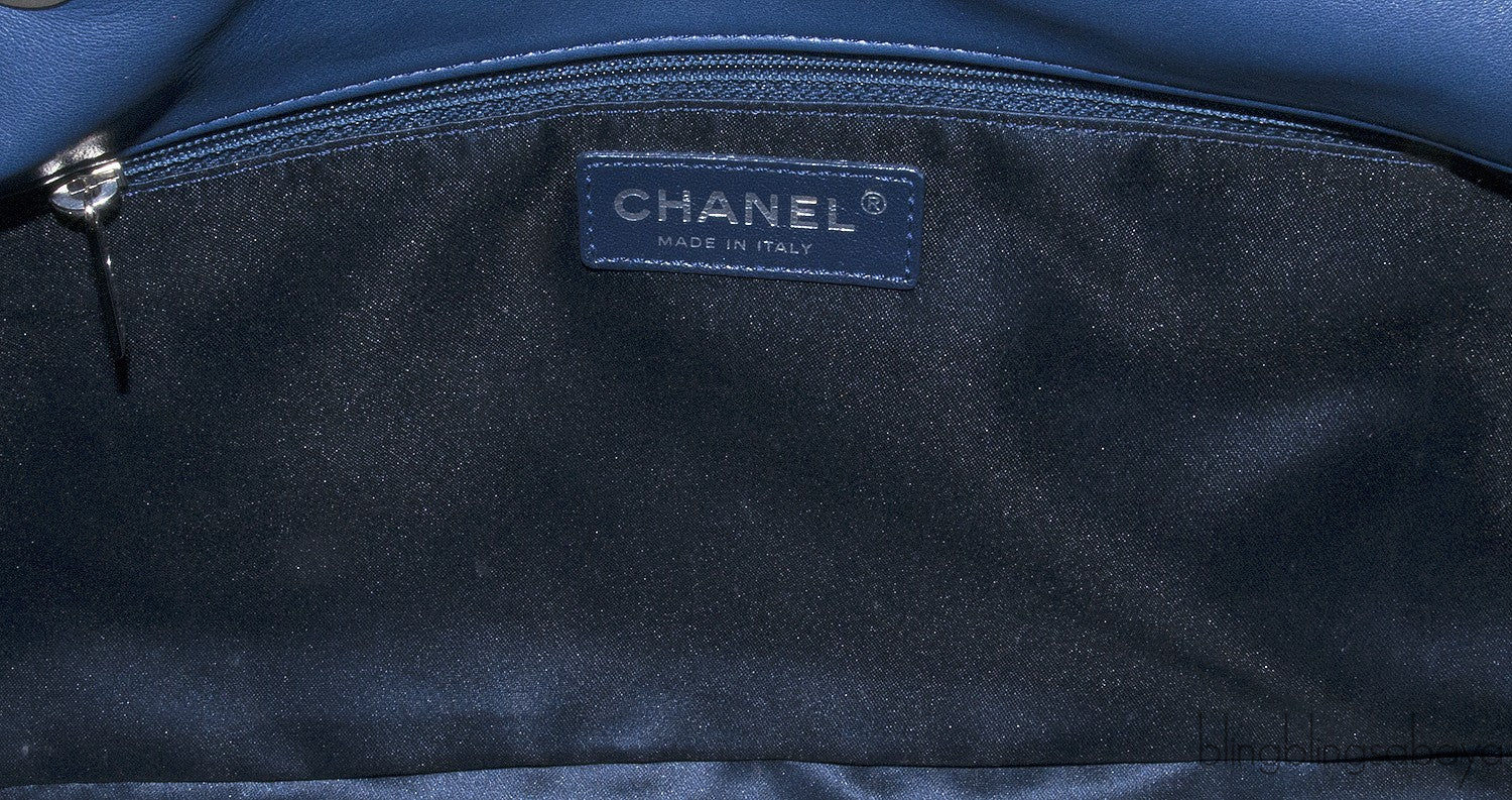 Ultimate Stitch Navy Flap Bag